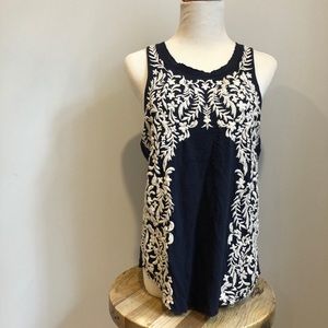 Lucky Brand Embroidered Racerback Tank